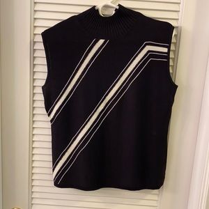 EUC Designer Laurèl Jeans fine knit sleeveless mock turtleneck sweater (42)